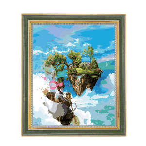 Cornice Vintage Verde Oro in Polistirolo da 31mm di Larghezza, 23mm di Spessore, con Scanalatura da 9mm <span class=keywords><strong>per</strong></span> Dipinti su Tela 091-1191B - Product Image 2