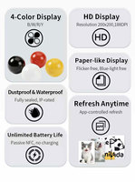 Hipoink - Etiqueta Electrónica Inteligente Programable con NFC y Pantalla de Tinta Electrónica de 1.54 Pulgadas, Mini Llavero de Papel Electrónico para Eventos, Sin Batería