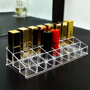 Trong Suốt 24-Thanh Son Môi Hiển Thị Hộp <span class=keywords><strong>Acrylic</strong></span> Máy Tính Để Bàn Mẫu Lưu Trữ Và Mỹ Phẩm Hộp Đồ Trang Sức - Product Image 2