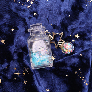 Tùy chỉnh in ấn Acrylic nhỏ tin nhắn thủy tinh nhỏ có nhu cầu chai <span class=keywords><strong>Keychain</strong></span> phát sáng trong đêm tùy chỉnh Acrylic chai <span class=keywords><strong>Keychain</strong></span> - Product Image 1