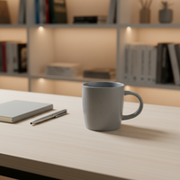 Service de table de luxe Guangda 16 pièces en grès gris moderne – Assiettes, bols et tasses en céramique |   Compatible avec lave-vaisselle et four à micro-ondes