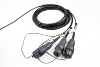 Cordon de brassage à fibre optique blindé extérieur étanche FTTA 5,0 mm 8 fibres 4 paires DLC-4 DLC Monomode G657A2 Gaine LSZH 15 m