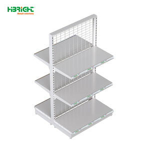 Heavy Duty Metal Gondola Shelf Pegboard Retail Display <b>Rack</b> Adjustable Freestanding Supermarket Store Shelving - Product Image 4