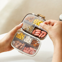 Boîte de rangement en plastique à 10 compartiments, étanche, portable, pour pilules, organiseur de médicaments, distributeur de pilules, petit conteneur pour une semaine