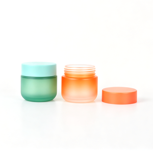 Tarro Cosmético de Vidrio Esmerilado Degradado de 100ml, Color Macaron, Tapa de Rosca, Envase Vacío para Crema Facial, Mascarilla, Cuidado de la Piel - Product Image 4