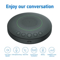 Microphone de vidéoconférence portable BT sans fil avec réduction du bruit AI 360 Voice Pickup to 3M for Huddle Meeting Room