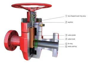 Válvula de esclusa de compuerta tipo brida de hierro fundido manual API 6A/válvula de compuerta de lodo de cabeza de pozo para campo petrolífero