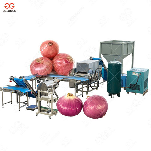Automatic New Durable 2 in 1 Red Onion and Garlic Skin Peeling Machine 200Kg Uk Trade Onion Peeler and Cutter Machine