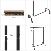 Centre commercial porte-vêtements magasin vêtements présentoir ménage vêtements collection suspendu support avec roues