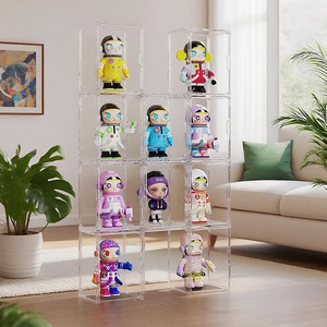 <span class=keywords><strong>Boîte</strong></span> de <span class=keywords><strong>rangement</strong></span> pour sacs à main et cadeaux, anti-poussière, en plastique transparent avec porte magnétique - Product Image 3