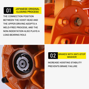 0.5 tonnes 250kg 300kg 1 tonne <span class=keywords><strong>3</strong></span> tonnes 5 tonnes 7.5 tonnes 10 tonnes 20 tonnes 230V 240V 2ton 220V 1ph 380V 500kg Mini palan à chaîne électrique - Product Image 3