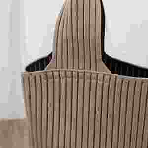 Sac fourre-tout tricoté imperméable à motif personnalisé, nouvelle collection 2025, vente en gros, fermeture éclair, poche intérieure, idéal pour le shopping - Product Image 5