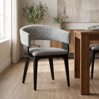 Chaise de salle à manger moderne et durable en tissu rembourré avec design ergonomique pour fermes, centres commerciaux, salons et restaurants