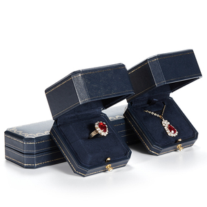 Caja de Almacenamiento de Joyería de Cuero Sintético y Papel para Pulseras, Anillos, Collares y Brazaletes, Precio Económico de Fabricante Chino, Caja de Regalo para Joyas - Product Image 2