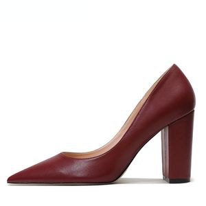 9CM <b>Pumps</b> Talons Haut Sexy Escarpins Slipper Office Wear Thick Fashion Women Job Shoe Heels - Product Image 6
