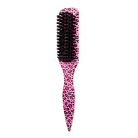 Brosse à barbe à poils de sanglier imprimé léopard pour hommes, brosse de toilettage pour patte de requin