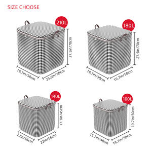 हॉट-सेल बड़ी क्षमता 100/140/180/210l कपड़े भंडारण बैग बेडरूम की रजाई कोठरी आयोजक कपड़े भंडारण घरेलू उपयोग के लिए - Product Image 4