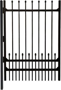 Vallas de Metal Negro para Jardín, Diseño de Tubo Cuadrado de Hierro Forjado, Precios en Pakistán, Valla Minimalista con Puerta - Product Image 2