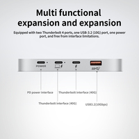 ITGZ Thunderbolt kotak Drive 3 M.2, Solid State Dock M4mini ekspansi Dock JHL7440 kontrol utama Mac Mini kotak eksternal