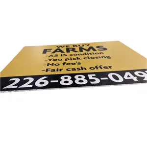 Hot selling custom outdoor weather resistant custom double sided printing corrugated lawn sign