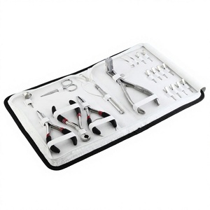 Professional Micro Link Pliers Hair Extension Tools Kit Set Keratin Bond <b>Cutter</b> Finger Scissor Pulling Loop & Hook Tool Needles - Product Image 1