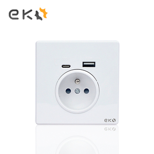 Câble USB Type C rapide pour téléphone portable, norme européenne, <span class=keywords><strong>prise</strong></span> murale française avec <span class=keywords><strong>prise</strong></span> française, prix bas, 16A 250V - Product Image 1