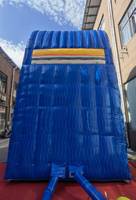 Toboggan aquatique gonflable commercial en PVC grand format avec piscine, motif palmier, pour usage commercial