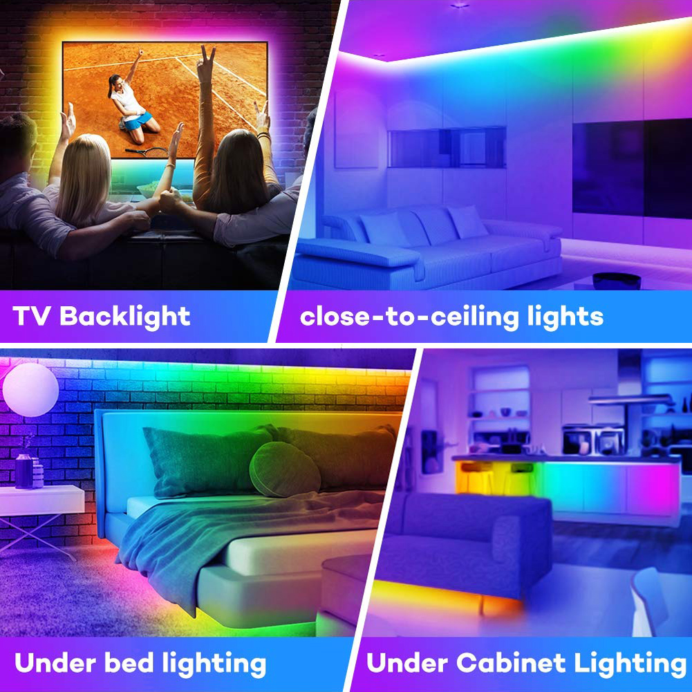 AMAZON RGB smart blue tooth dreamcolor lights 15m app control wifi rgbic light strips led
