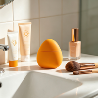 Flacons cosmétiques ovales vides en forme de galet, conteneurs de sous-emballage pour crème solaire, lotion pour les mains, fond de teint liquide, soins de la peau