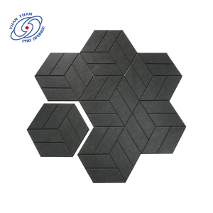 Venta directa de fábrica Paneles acústicos hexagonales de poliéster PET insonorizados Paneles de espuma autoadhesivos a prueba de sonido de alta densidad - Product Image 4