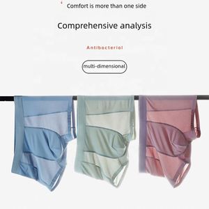 Calzoncillos bóxer de seda helada para hombre, cómodos, transpirables, sin costuras, de tiro medio, diseño hueco para mayor ventilación, ideales para el verano. - Product Image 1