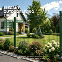Clôture en fil de fer soudé en V 3D robuste, panneau de clôture périmétrique revêtu de PVC antirouille - Protection pour la maison, le jardin et les chantiers de construction
