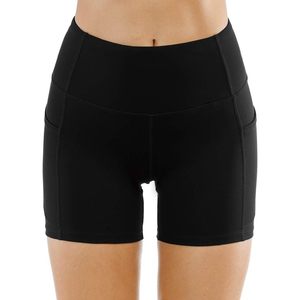 FOXA Short de yoga taille haute pour femme, en spandex ajusté avec poches profondes, pour l'entraînement, la course à pied et le fitness - Product Image 2