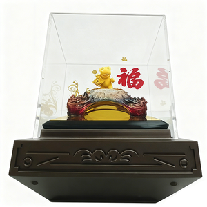 รูปปั้นม้าชุบทอง24K ของตกแต่งนำโชคของฮวงจุ้ยรูปปั้นม้าสีทองหรูหราของขวัญธุรกิจพรีเมี่ยม - Product Image 4