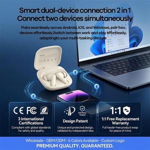Écouteurs TWS REMAX TWS-26 <span class=keywords><strong>ANC</strong></span> ENC à réduction de bruit, Bluetooth 6.0, stéréo HiFi 40 dB, autonomie de 50 h, prise en charge de l'application, écouteurs à double appareil - Product Image 6