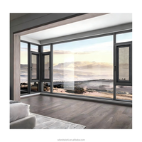 Fenêtre à battant en aluminium, alliage d'aluminium 6060, résistante aux ouragans, système Roto allemand, pour immeuble de grande hauteur, avec drainage dissimulé, certifiée CE, pour appartement