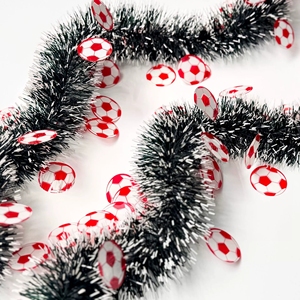 Guirnalda Decorativa con Temática de Fútbol, con Espirales Colgantes y Serpentinas Metálicas para Decoraciones de Cumpleaños, para Fanáticos del Fútbol - Product Image 4