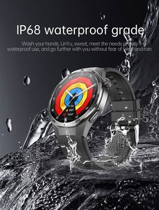 1.56 pouces AMOLED écran rond santé ET456 montre intelligente moniteur ECG SOS urgence BT appel montre-bracelet IP68 étanche Smartwatch - Product Image 4