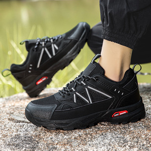 Chaussures de randonnée pour hommes, bout rond, tige en mesh synthétique, semelle extérieure en caoutchouc, semelle intermédiaire en EVA, respirantes, pour la marche en plein air en été, taille US 14 - Product Image 2