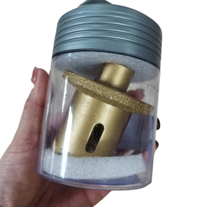Broca de núcleo de diamante <span class=keywords><strong>PEX</strong></span> de 45-65mm, abridor de sierra de agujero de mármol para lavabo, escariador de maceta, abridor de lavabo, escariador de Flume - Product Image 2