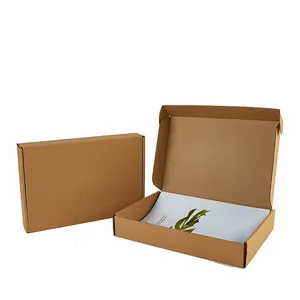 Custom reusable Corrugated Mailing Box Kraft Paper For Clothes and shoes Shipping Boxes Custom Logo