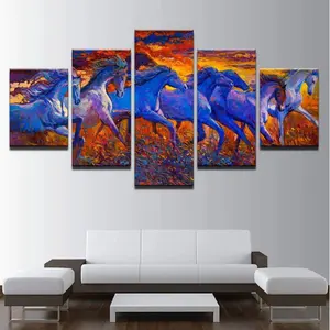 Arte de corridas de cavalos, arte da parede do safari, impressões da água, posteres de animais selvagens