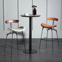 Designer nordique fourmi chaise de Bar créatif fer Art tabouret léger Style industriel rétro luxe maison dossier haute forme incurvée barre