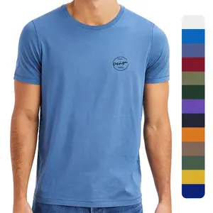 JL0704A סיטונאי באיכות גבוהה גברים כחול T חולצה לנשימה פוליאסטר כותנה תערובת חולצות מותאם אישית 3d הבלטה T חולצה לגברים