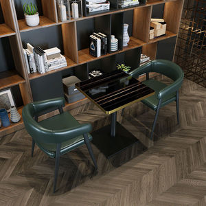 Juego de <span class=keywords><strong>Bar</strong></span> de Estilo Industrial Retro Moderno y Simple, Muebles de <span class=keywords><strong>Bar</strong></span> Comerciales con Marco de Madera y Metal, Resistentes al Agua, con Cuero Genuino - Product Image 6