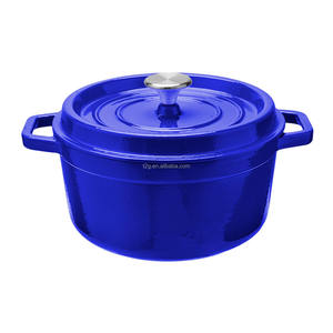 <b>Non</b>-<b>Stick</b> Feature Eco-Friendly Cast Iron Dutch Oven Cooking <b>Pot</b> with Lid Two Large Loop Handles Oven Safe - Product Image 2