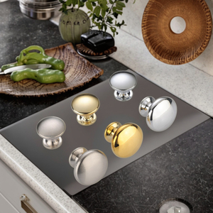 GQK Tiradores Redondos de Metal Zamak en Níquel Satinado Negro para Puertas de Armario y Cajones, Accesorios para Muebles - Product Image 6