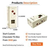 Boîte en métal pour chocolat Lucky Tin avec fenêtre, logo personnalisé, OEM, emballage cadeau pour biscuits, vente en gros, qualité alimentaire, en vrac, marque privée