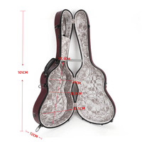 Étui de guitare en cuir classique de nouvelle conception avec extérieur en cuir PVC, étui rigide en fibre de verre, portable, durable, rembourrage en éponge de 10 mm