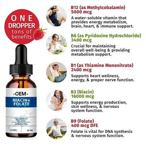 Gocce Naturali al Gusto di Lampone con Complesso Vitaminico <span class=keywords><strong>B</strong></span> per Adulti - B1 B3 B6 B12 in Forma Liquida per Energia e Supporto Cerebrale - Product Image 2
